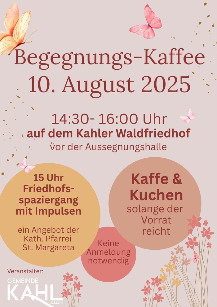 Begegnungs-Kaffee auf dem Kahler Waldfriedhof
