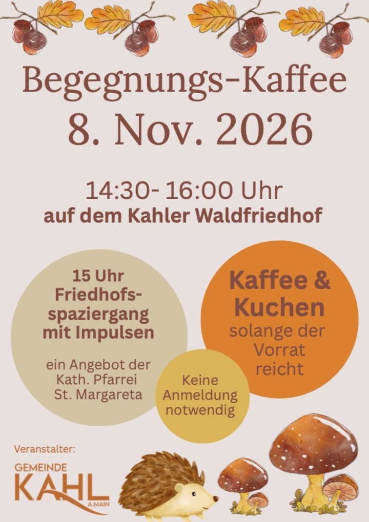 Begegnungs-Kaffee auf dem Kahler Waldfriedhof