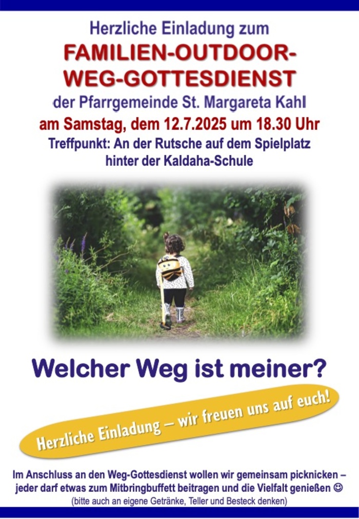 Outdoor Familiengottesdienst unterwegs Welcher Weg ist meiner?