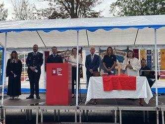 Ökumenischer Gottesdienst zum Jubiläum 150 Jahre Freiwillige Feuerwehr Kahl - Unterstützung durch die Minifeuerwehr bei der Fahrzeugweihe