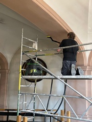 Reinigung in der Pfarrkirche St. Margareta Kahl
