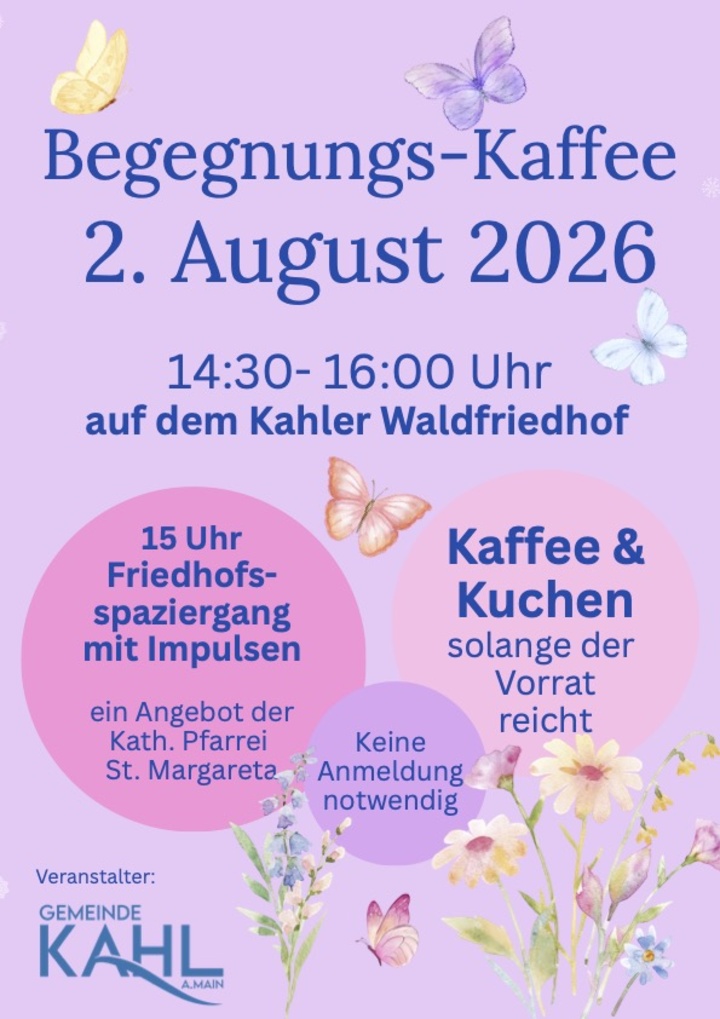 Friedhofsspaziergang im Rahmen des Begegnungs-Kaffees Kahl