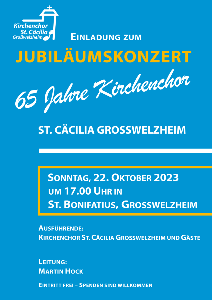 Jubiläumskonzert Kirchenchor St. Cäcilia