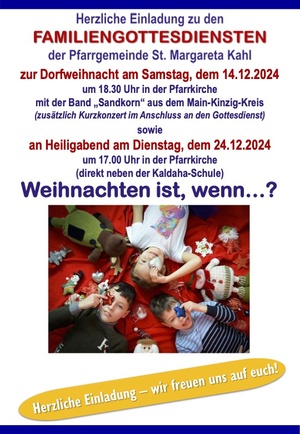 Familiengottesdienste Advent und Weihnachten